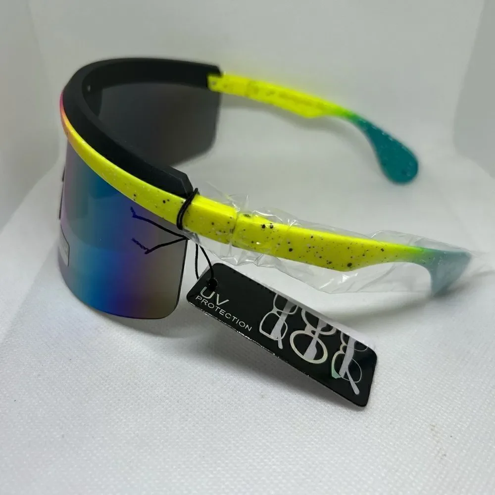 Shield Mirrored Unisex Shades Sunglasses